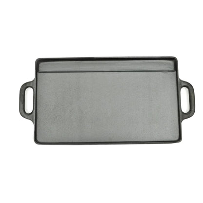 vidaXL Grill Platter Cast Iron Reversible 50x23 cm