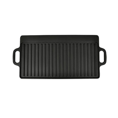 vidaXL Grill Platter Cast Iron Reversible 50x23 cm