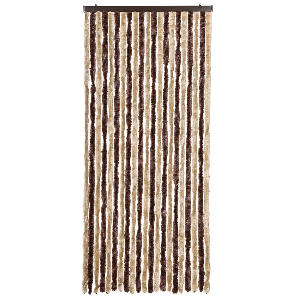 vidaXL Insect Curtain Beige and Light Brown 90x220 cm Chenille