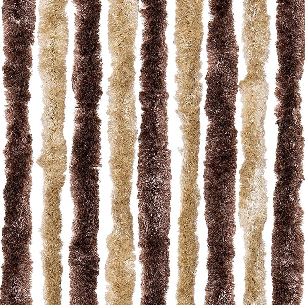 vidaXL Insect Curtain Beige and Light Brown 90x220 cm Chenille