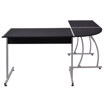 20132 vidaXL Corner Desk L-Shaped Black