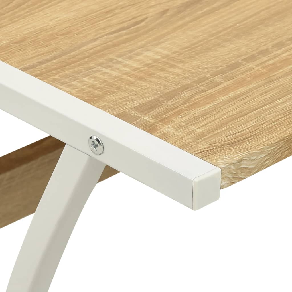 20133 vidaXL Corner Desk L-Shaped Oak