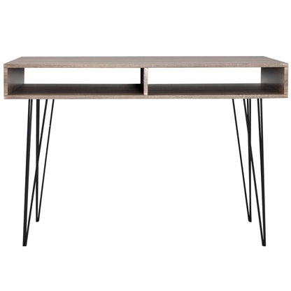 20136 vidaXL Desk with 2 Compartments Grey