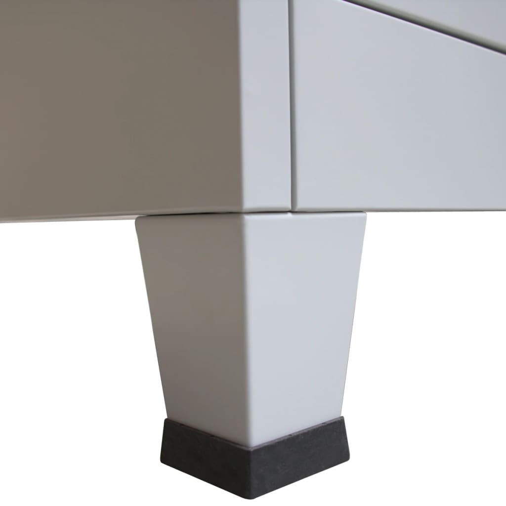 vidaXL Office Cabinet with 2 Doors Steel 90x40x180cm Grey