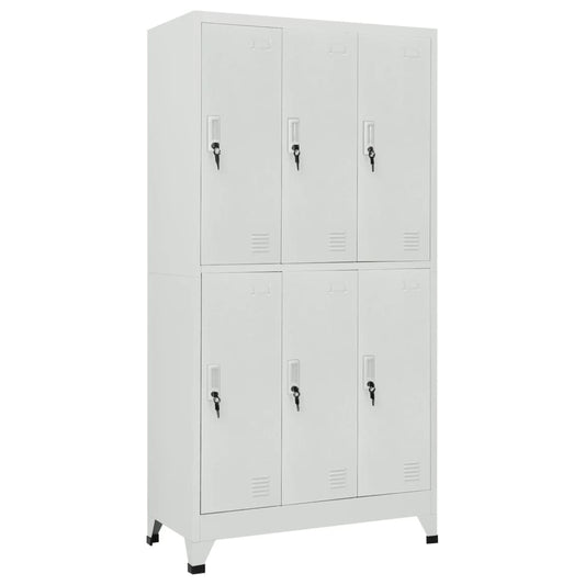 vidaXL Locker Cabinet | Grey | High-quality steel | Large | Locker Cabinet