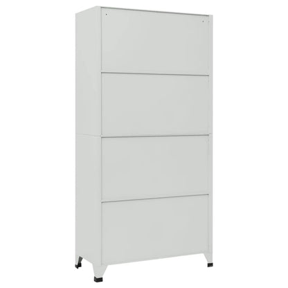 vidaXL Locker Cabinet with 6 Compartments Steel 90x45x180 cm Grey