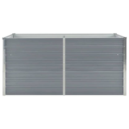 vidaXL Raised Garden Bed 160x80x77 cm Galvanised Steel Grey