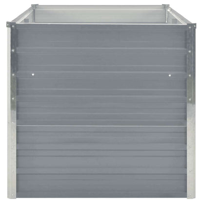 vidaXL Raised Garden Bed 160x80x77 cm Galvanised Steel Grey