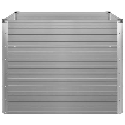 42407 vidaXL Raised Garden Bed 100x100x77 cm Galvanised Steel Grey