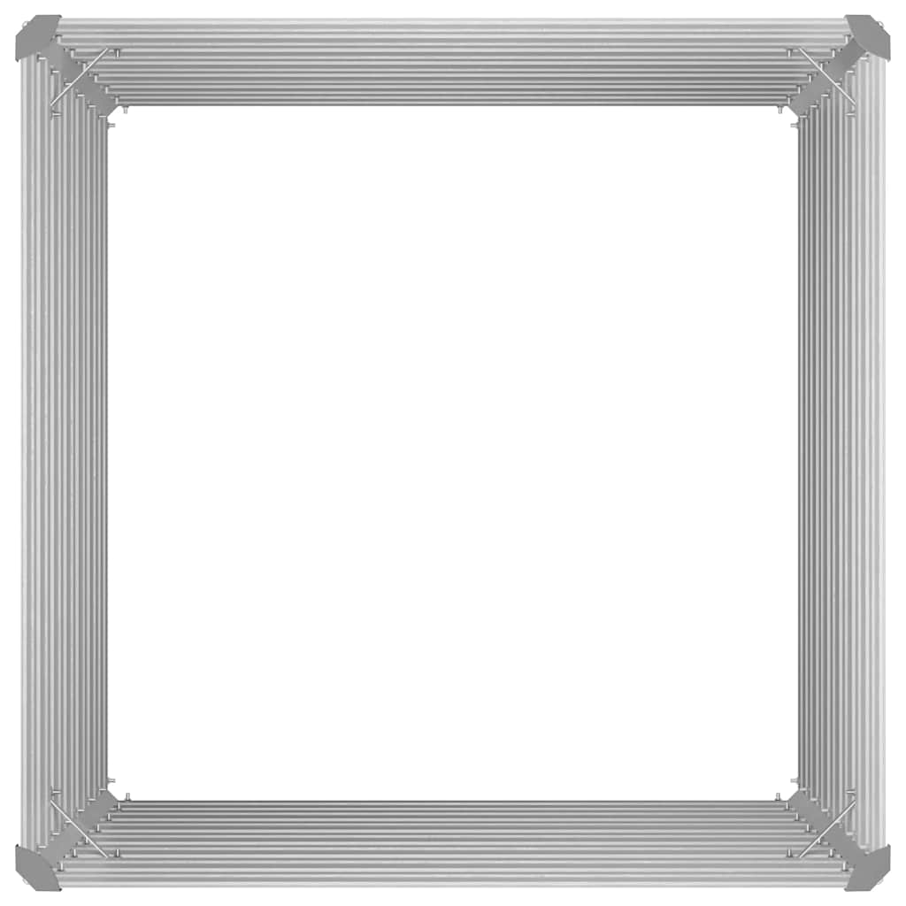 vidaXL Raised Garden Bed 100x100x77 cm Galvanised Steel Grey