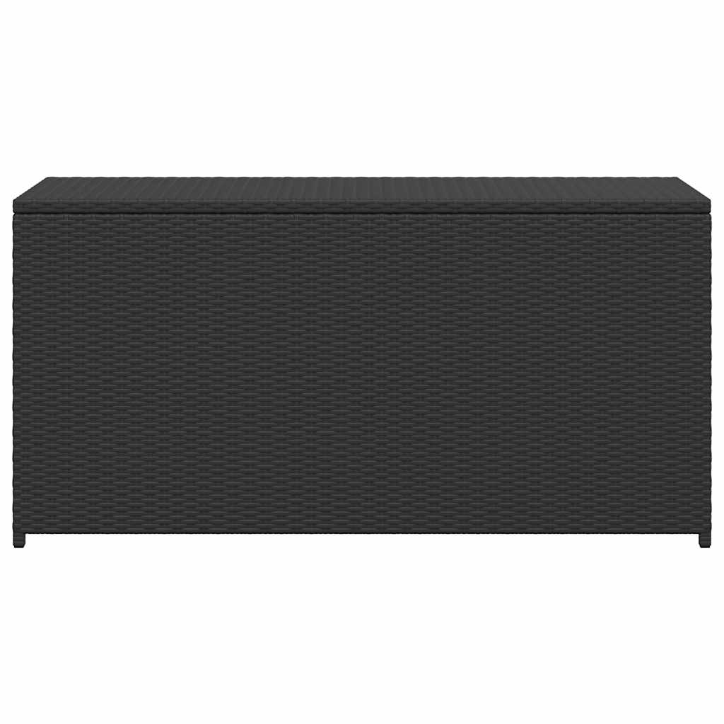 vidaXL Garden Storage Box Black 120x50x60 cm Poly Rattan
