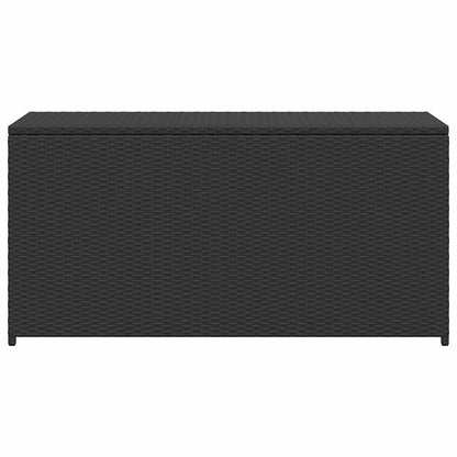 vidaXL Garden Storage Box Black 120x50x60 cm Poly Rattan