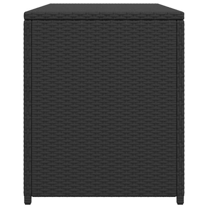 vidaXL Garden Storage Box Black 120x50x60 cm Poly Rattan