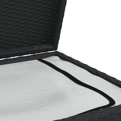 vidaXL Garden Storage Box Black 120x50x60 cm Poly Rattan