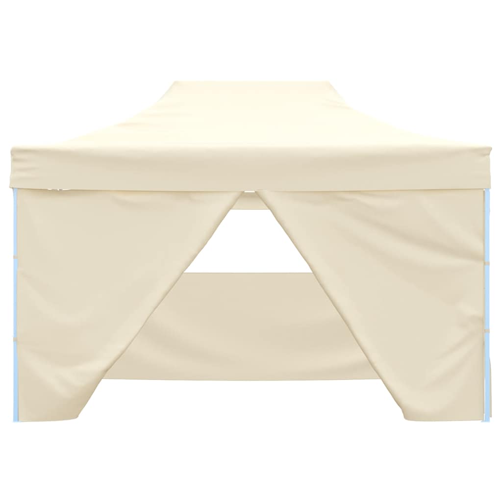 vidaXL Foldable Tent Pop-Up with 4 Side Walls 3x4.5 m Cream White