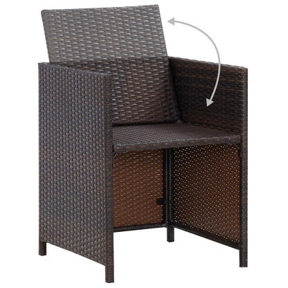 vidaXL Patio Furniture | Rattan Brown, Cream White Cushions