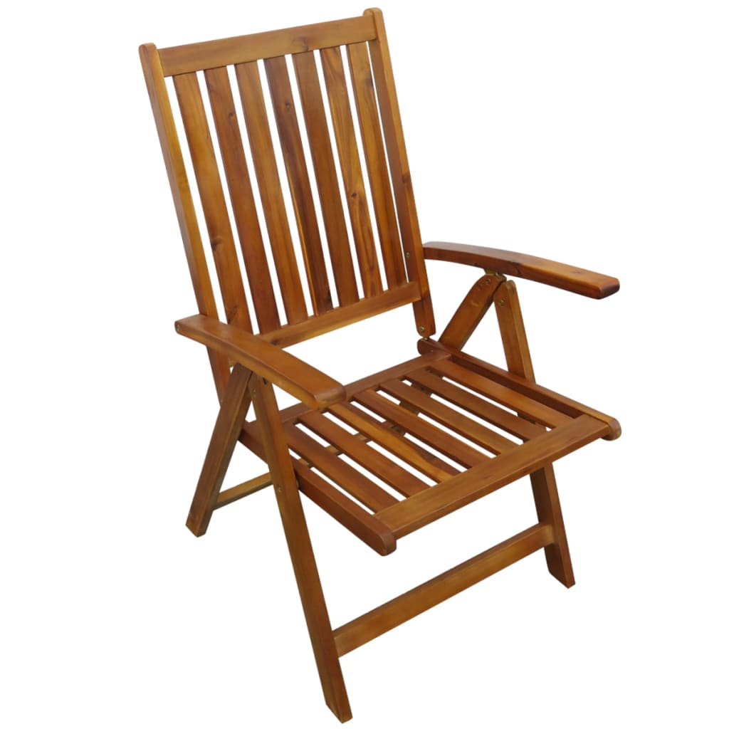 vidaXL Outdoor Dining Set | Brown | Solid Acacia Wood | Medium | Foldable