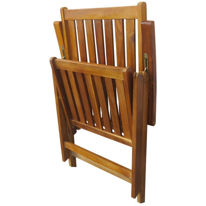 vidaXL Outdoor Dining Set | Brown | Solid Acacia Wood | Medium | Foldable