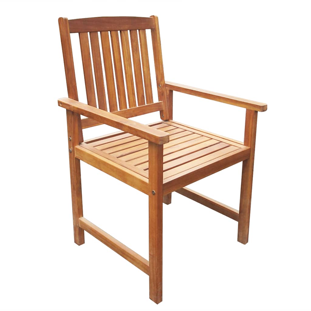 vidaXL Outdoor Chair | Set of 2 | Brown | Solid Acacia wood | Standard | Durable
