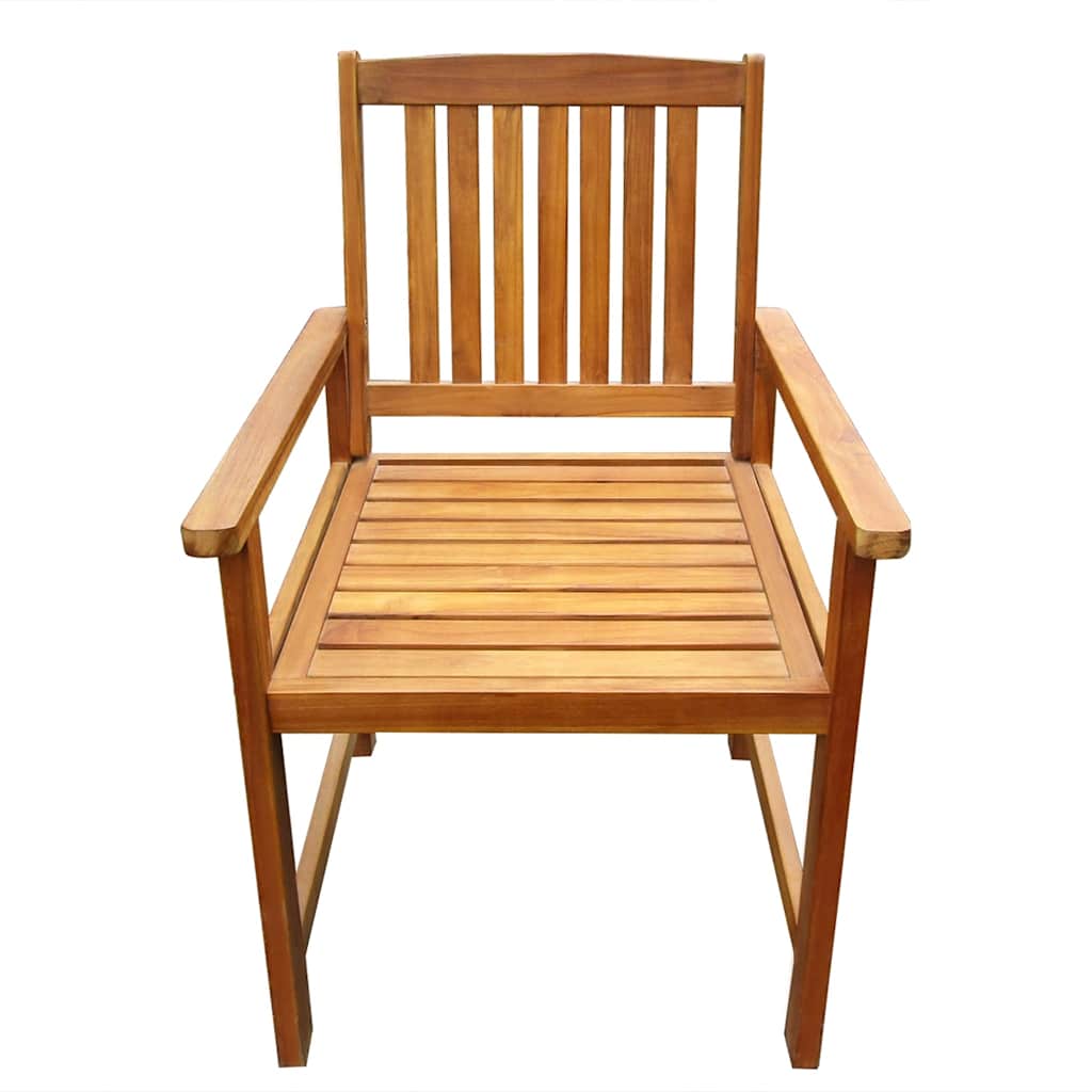 vidaXL Outdoor Chair | Set of 2 | Brown | Solid Acacia wood | Standard | Durable