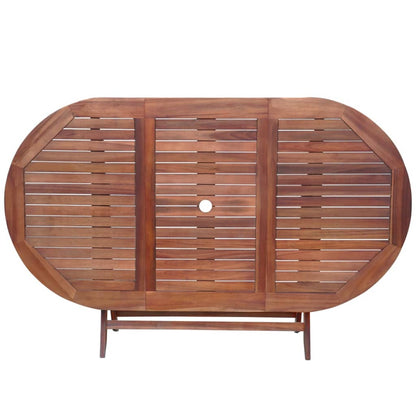 vidaXL Garden Furniture Set | Brown | Acacia wood | 9 piece set | Foldable