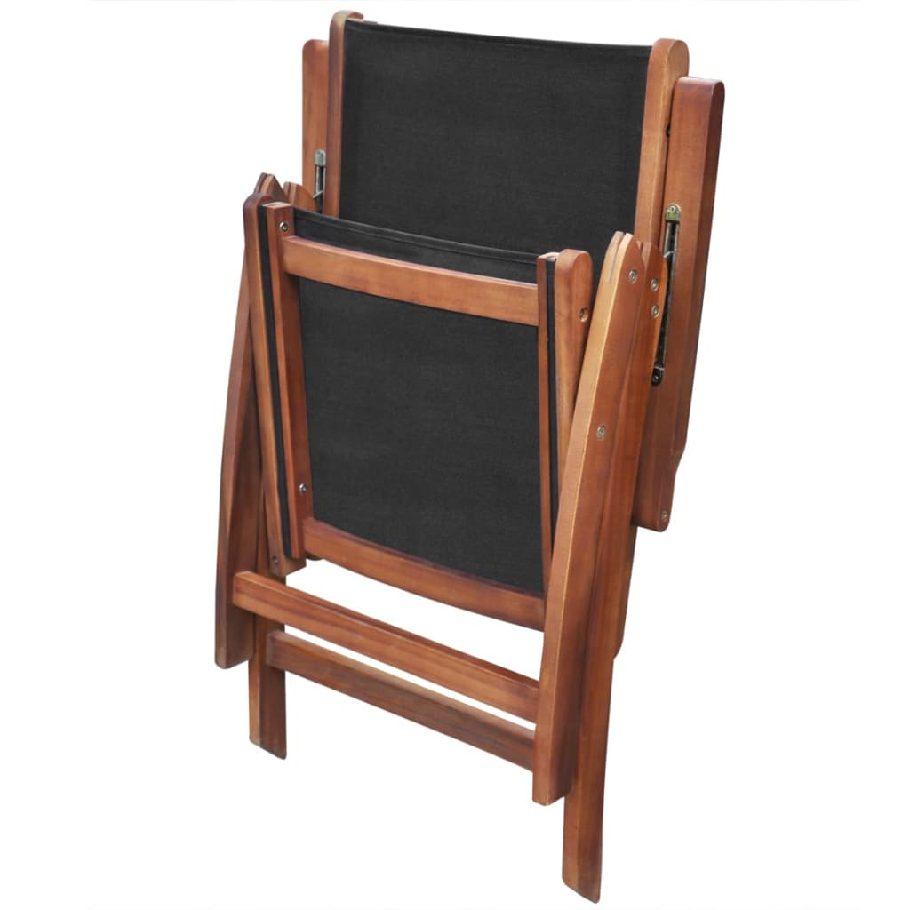 vidaXL Garden Furniture Set | Brown | Acacia wood | 9 piece set | Foldable
