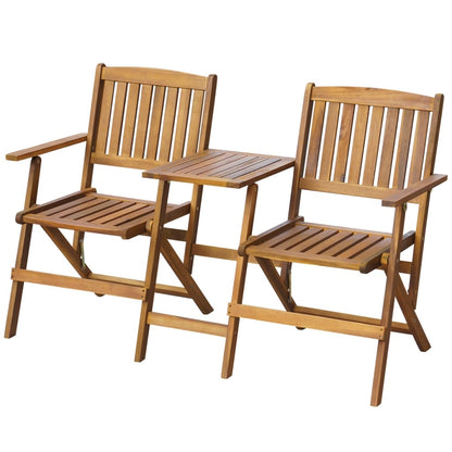 vidaXL Folding Garden Bench | Brown | Solid acacia wood | Medium | Foldable