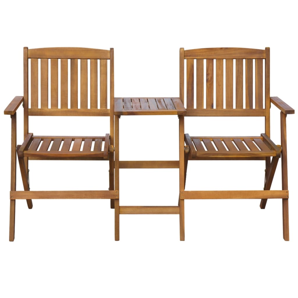vidaXL Folding Garden Bench | Brown | Solid acacia wood | Medium | Foldable