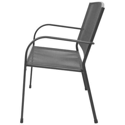 vidaXL Garden Bench | Anthracite | E-coated powder-coated steel | Medium