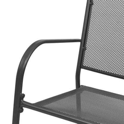 vidaXL Garden Bench | Anthracite | E-coated powder-coated steel | Medium