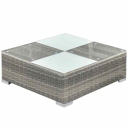 42746 vidaXL 8 Piece Garden Lounge Set with Cushions Poly Rattan Grey