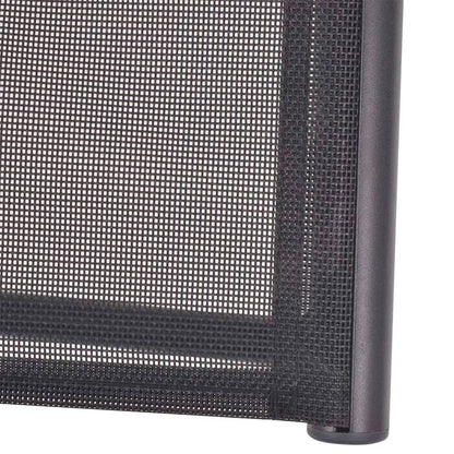 vidaXL Sunlounger | Black | Aluminium | Medium | Adjustable Armrests