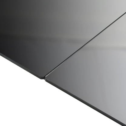 vidaXL Garden Dining Table | Black | Aluminium and Glass | 190 x 90 cm | Durable