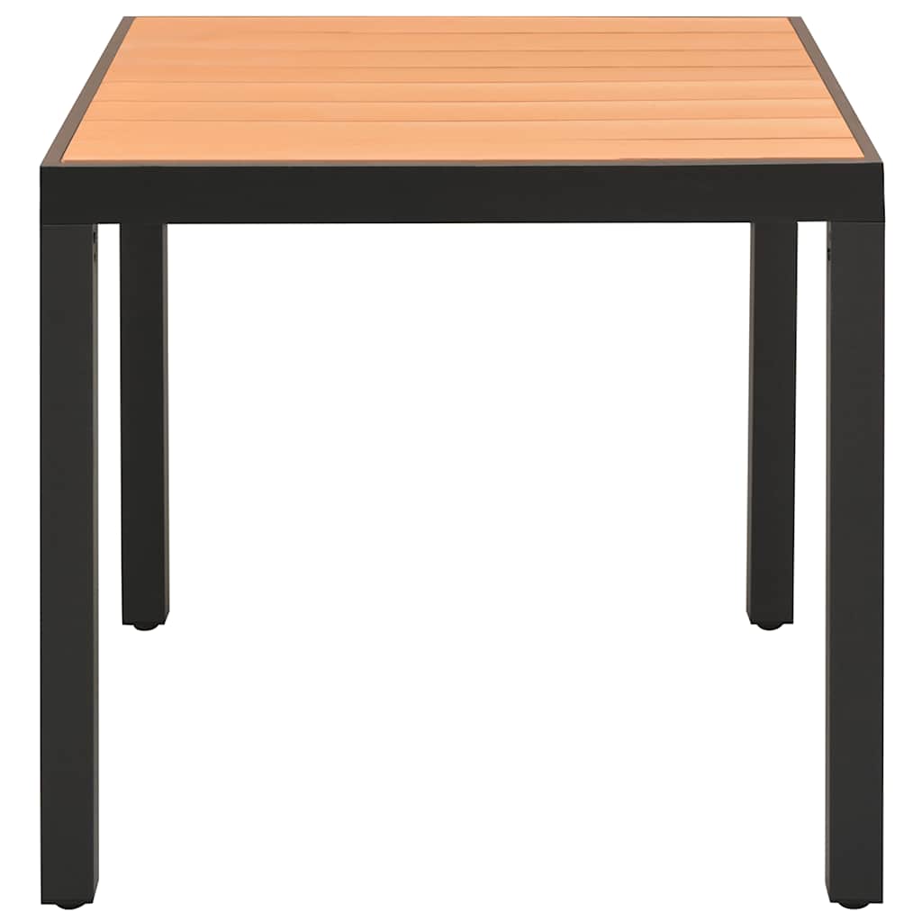 vidaXL Garden Table Brown 80x80x74 cm Aluminium and WPC
