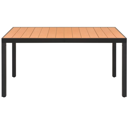 vidaXL Garden Table Brown 150x90x74 cm Aluminium and WPC