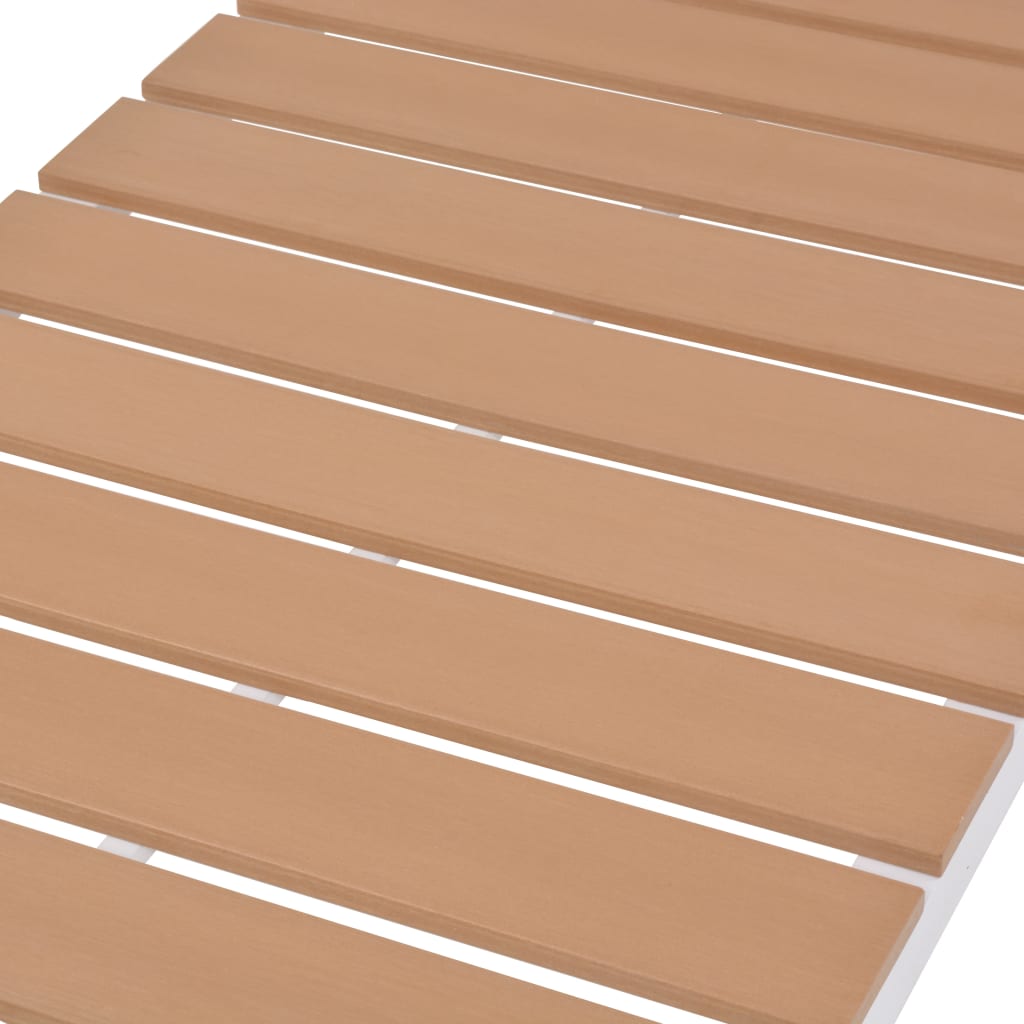 vidaXL Sunlounger | White and brown | Aluminium and WPC | Standard