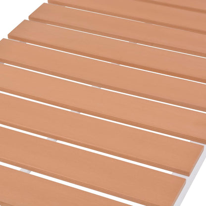 vidaXL Sunlounger | White and brown | Aluminium and WPC | Standard