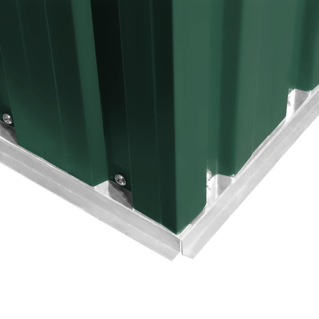vidaXL Garden Shed Green Metal