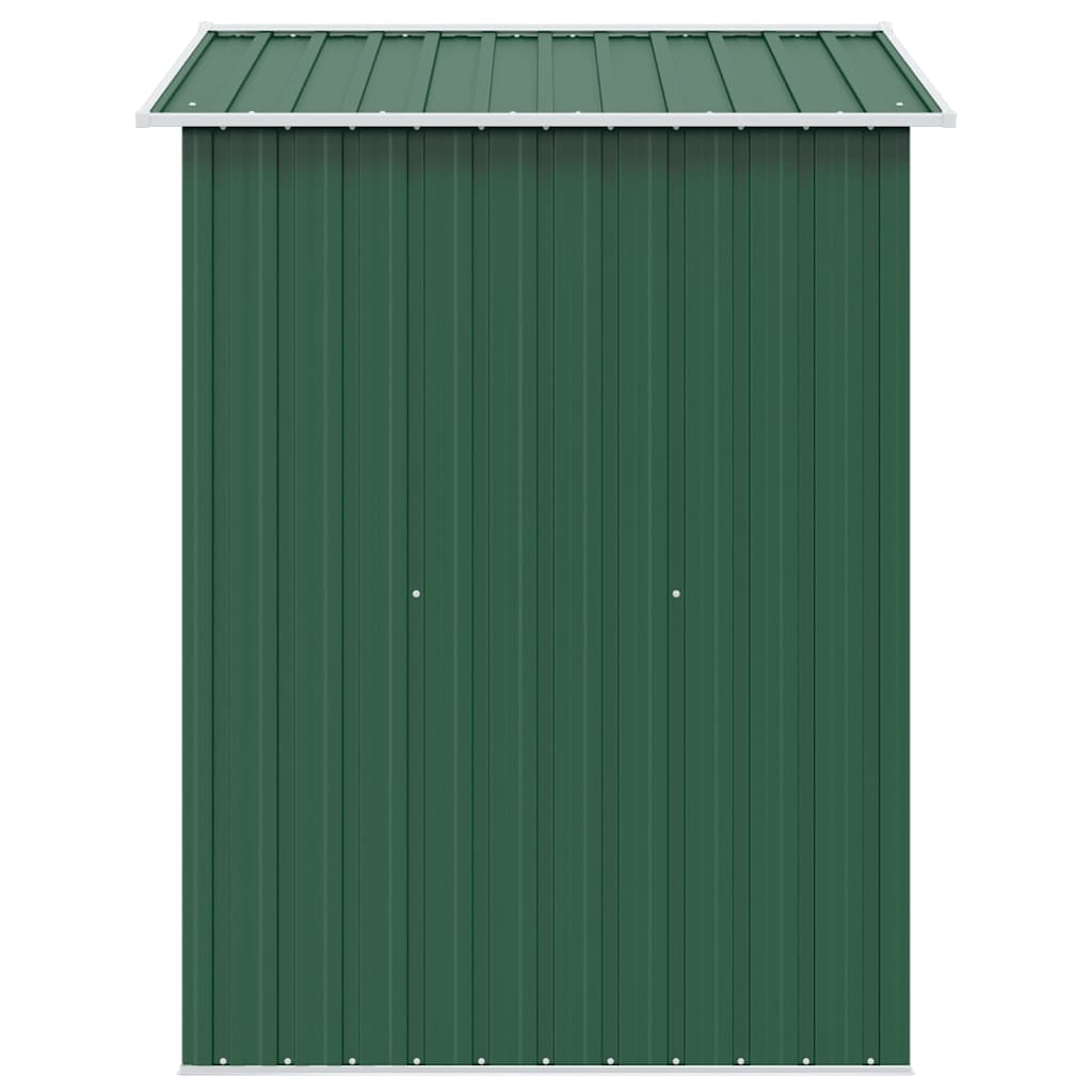 vidaXL Garden Storage Shed Green Metal 204x132x186 cm