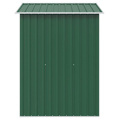 vidaXL Garden Storage Shed Green Metal 204x132x186 cm