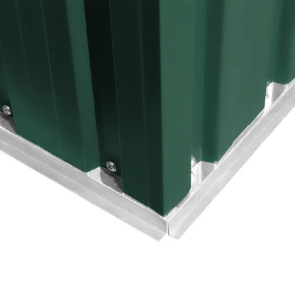 vidaXL Garden Storage Shed Green Metal 204x132x186 cm