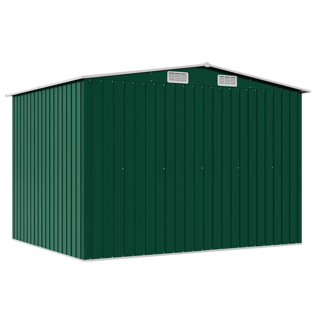 vidaXL Garden Storage Shed Green Metal 257x205x178 cm