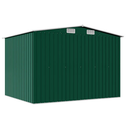 vidaXL Garden Storage Shed Green Metal 257x205x178 cm