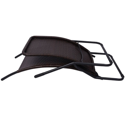 vidaXL Sun Lounger | Brown | Poly Rattan, Powder-Coated Steel | Medium