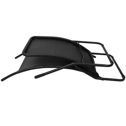 vidaXL Sun Lounger | Black | PE rattan, Powder-coated steel | Standard