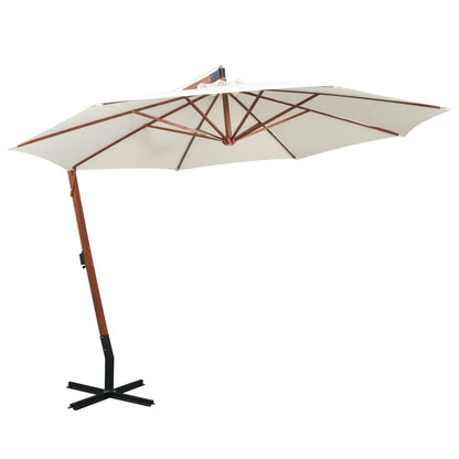 vidaXL Garden Parasol | White | Polyester fabric | 3.5m diameter