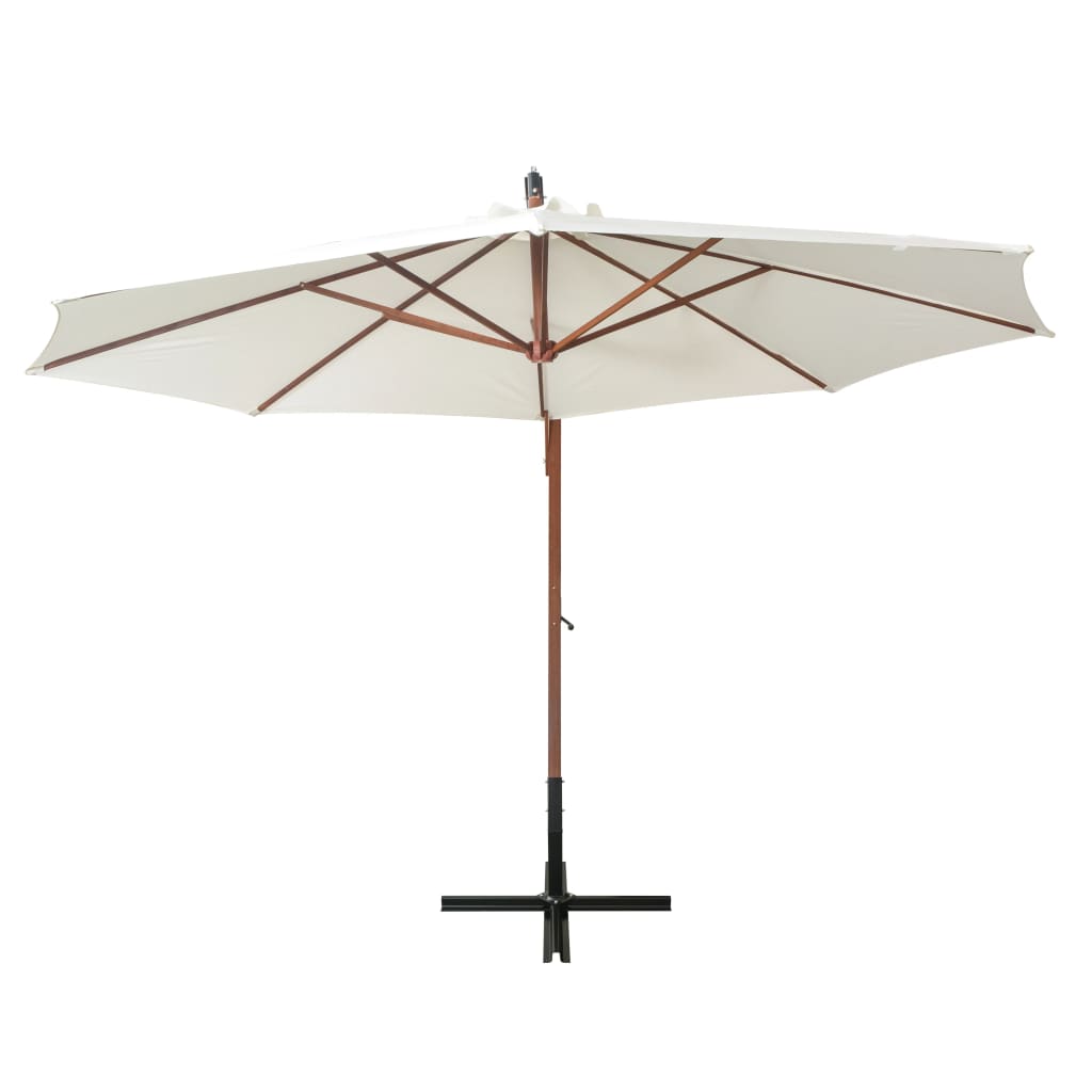 vidaXL Garden Parasol | White | Polyester fabric | 3.5m diameter