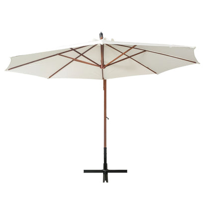 vidaXL Garden Parasol | White | Polyester fabric | 3.5m diameter