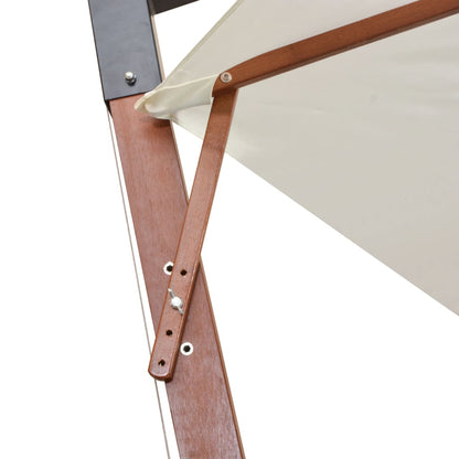 vidaXL Garden Parasol | White | Polyester fabric | 3.5m diameter