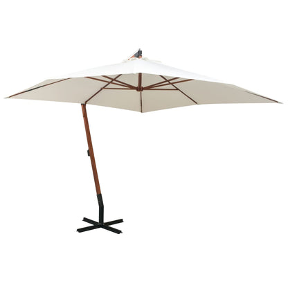 vidaXL Garden Parasol | White | Polyester fabric | Large